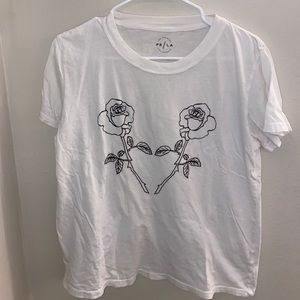 White Pacsun Rose Top